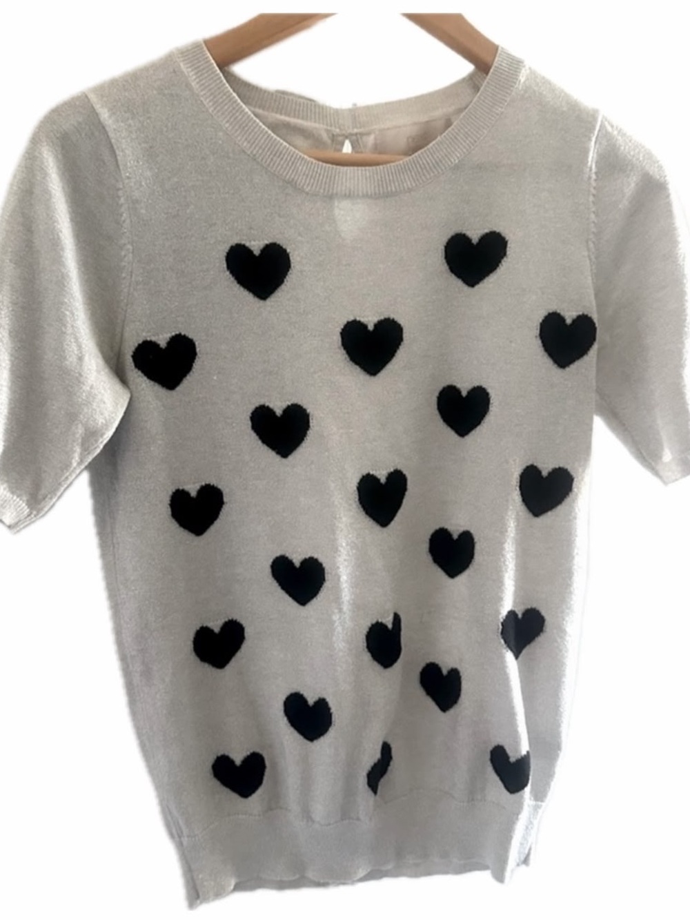 Gray Black Hearts Top - Picture 5 of 16